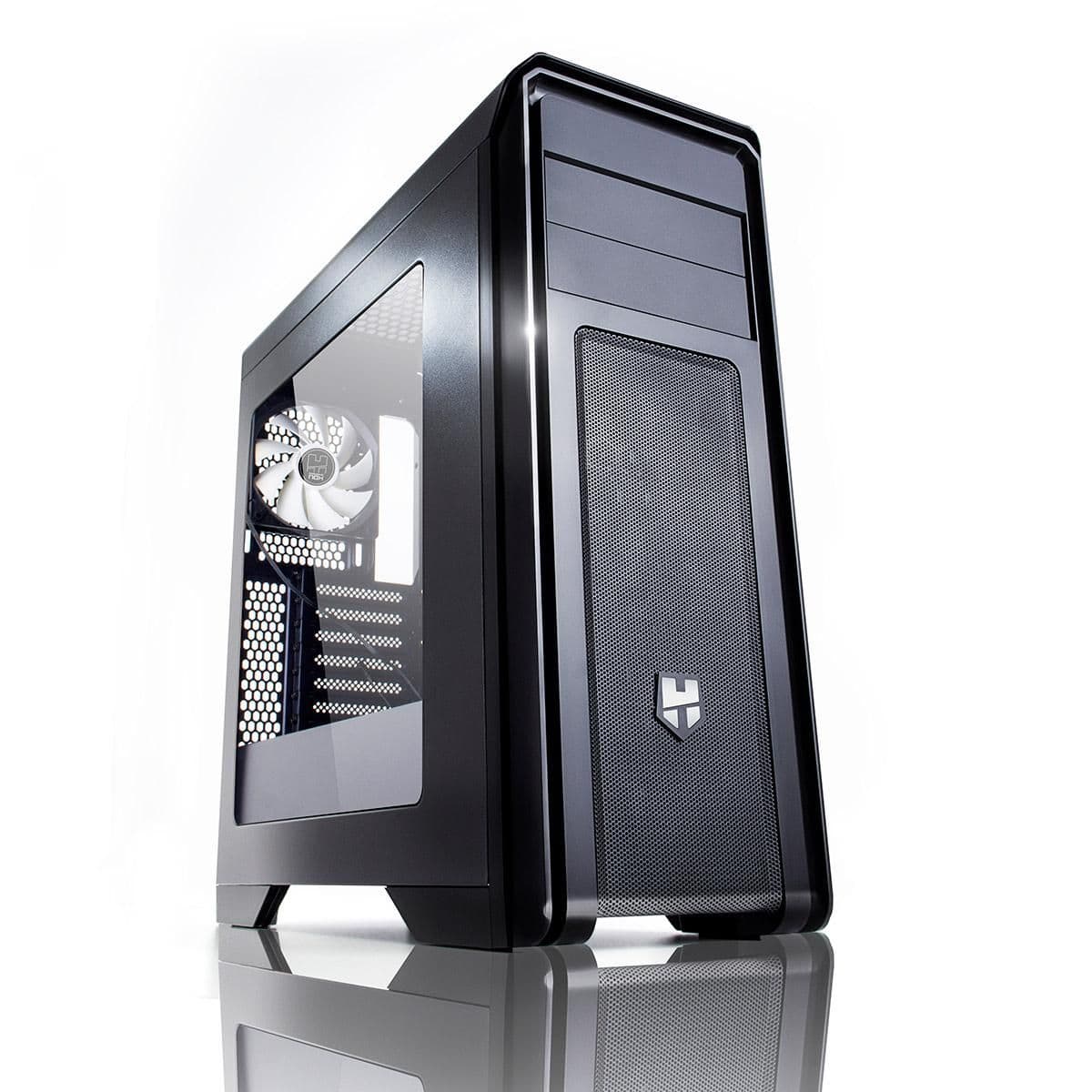 NOX Hummer ZX ATX Mid Tower Black with Acrylic Side Panel and USB 3.2 Gen 1 Type-A USB 2.0 Type-A image