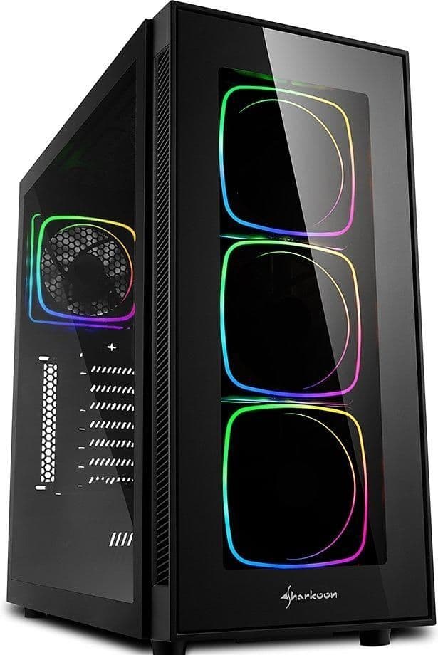 SHARKOON TG6 ATX Mid Tower Black Tempered Glass Side Panel, RGB main image