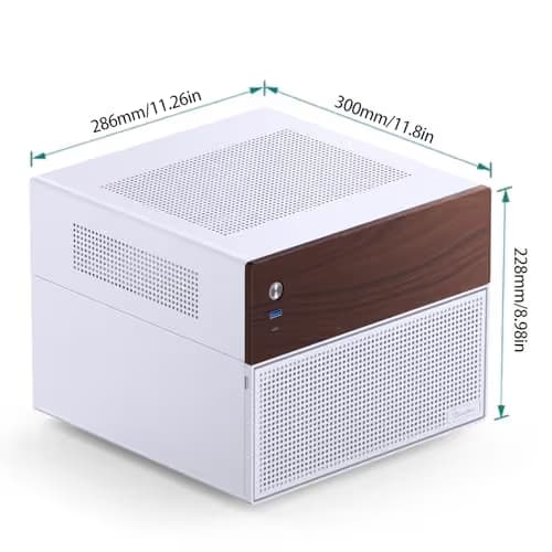 Jonsbo N4 MicroATX Desktop White / Brown Mesh Side Panel, USB 3.2 Gen 2 Type-C & USB 3.2 Gen 1 Type-A Front Panel image