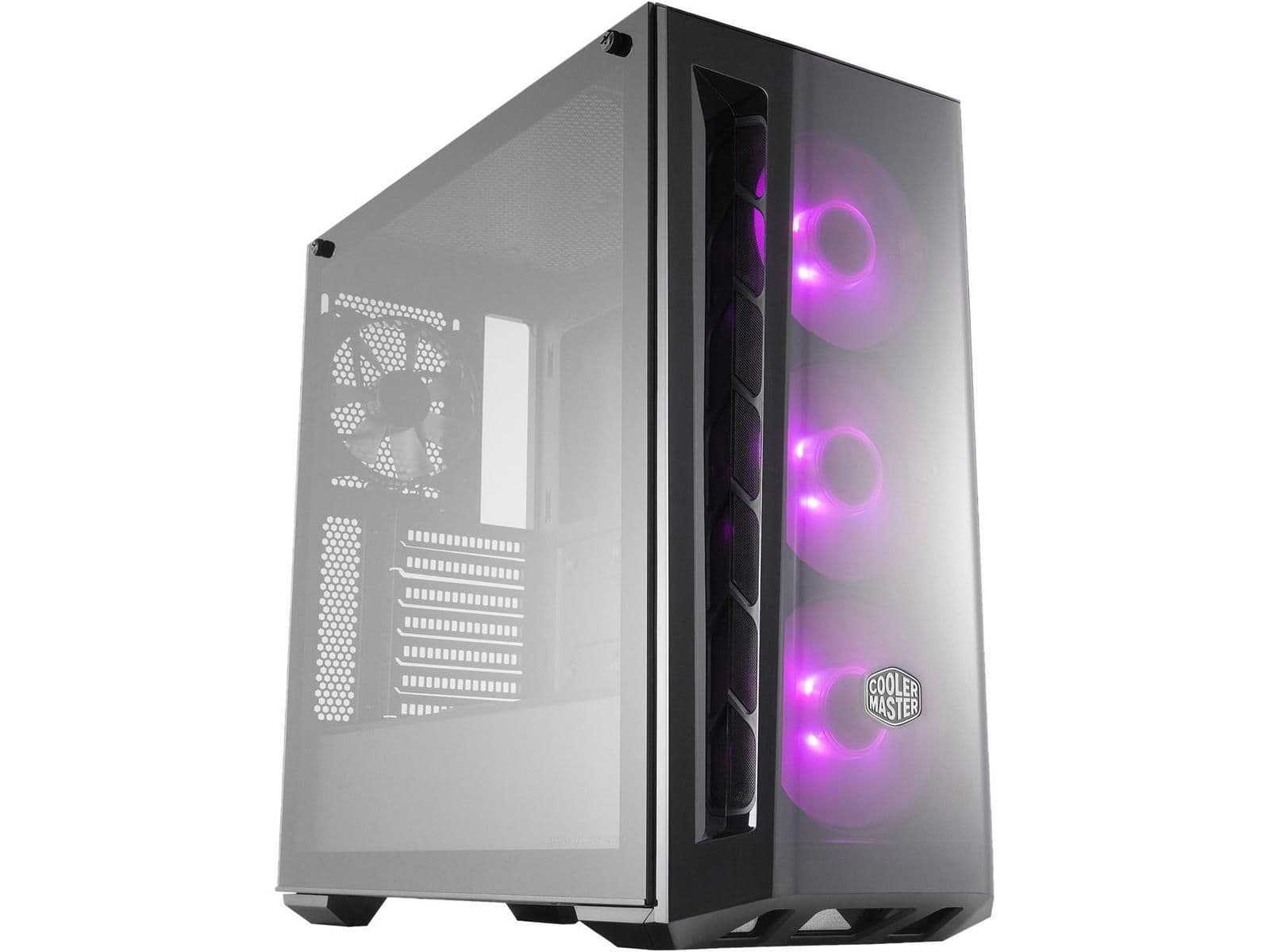 Cooler Master MasterBox MB520 RGB ATX Mid Tower Black with Tempered Glass Side Panel and USB 3.2 Gen 1 Type-A Front Panel image