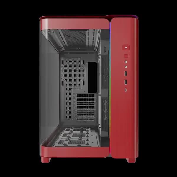 Montech KING 95 ATX Mid Tower Red Tempered Glass Side Panel image