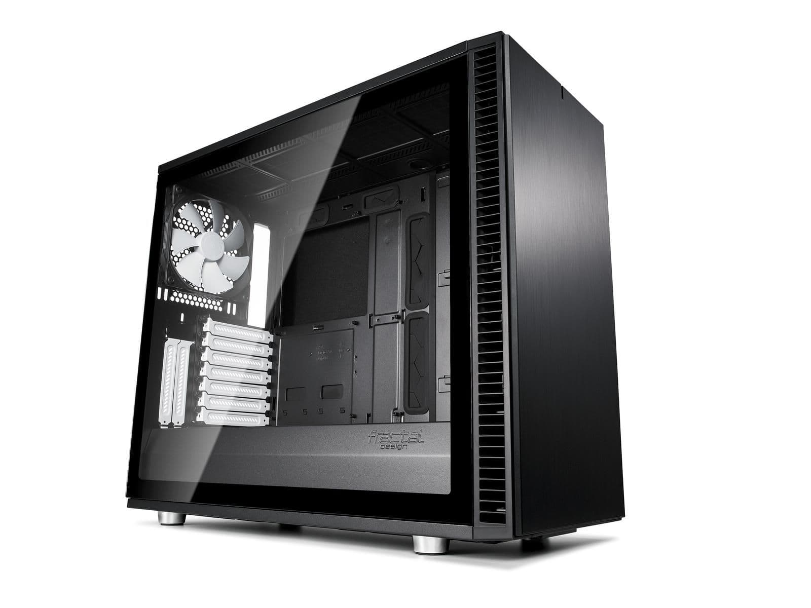 Fractal Design Define S2 ATX Mid Tower Black / White with Tinted Tempered Glass Side Panel image