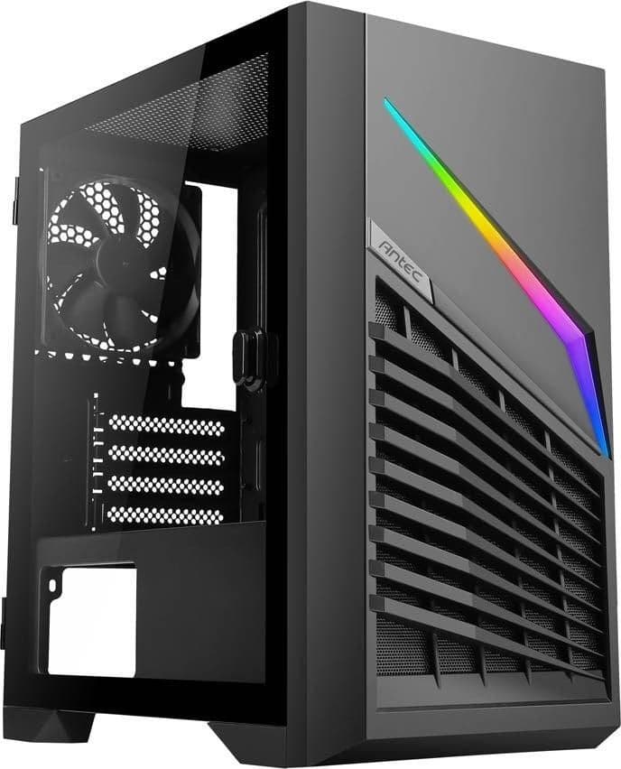 Antec Dark Phantom DP31 Micro ATX Mid Tower Black with Tempered Glass Side Panel and USB 3.2 Gen 1 Type-A USB 2.0 Type-A image