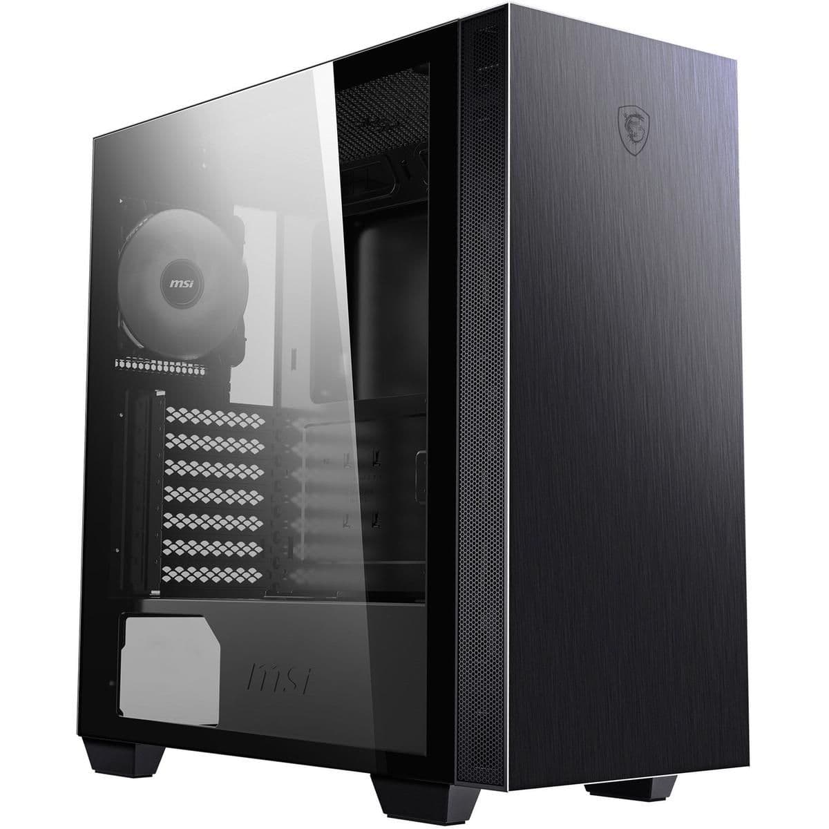 MSI MPG Sekira 100P ATX Mid Tower Black Tempered Glass Side Panel image