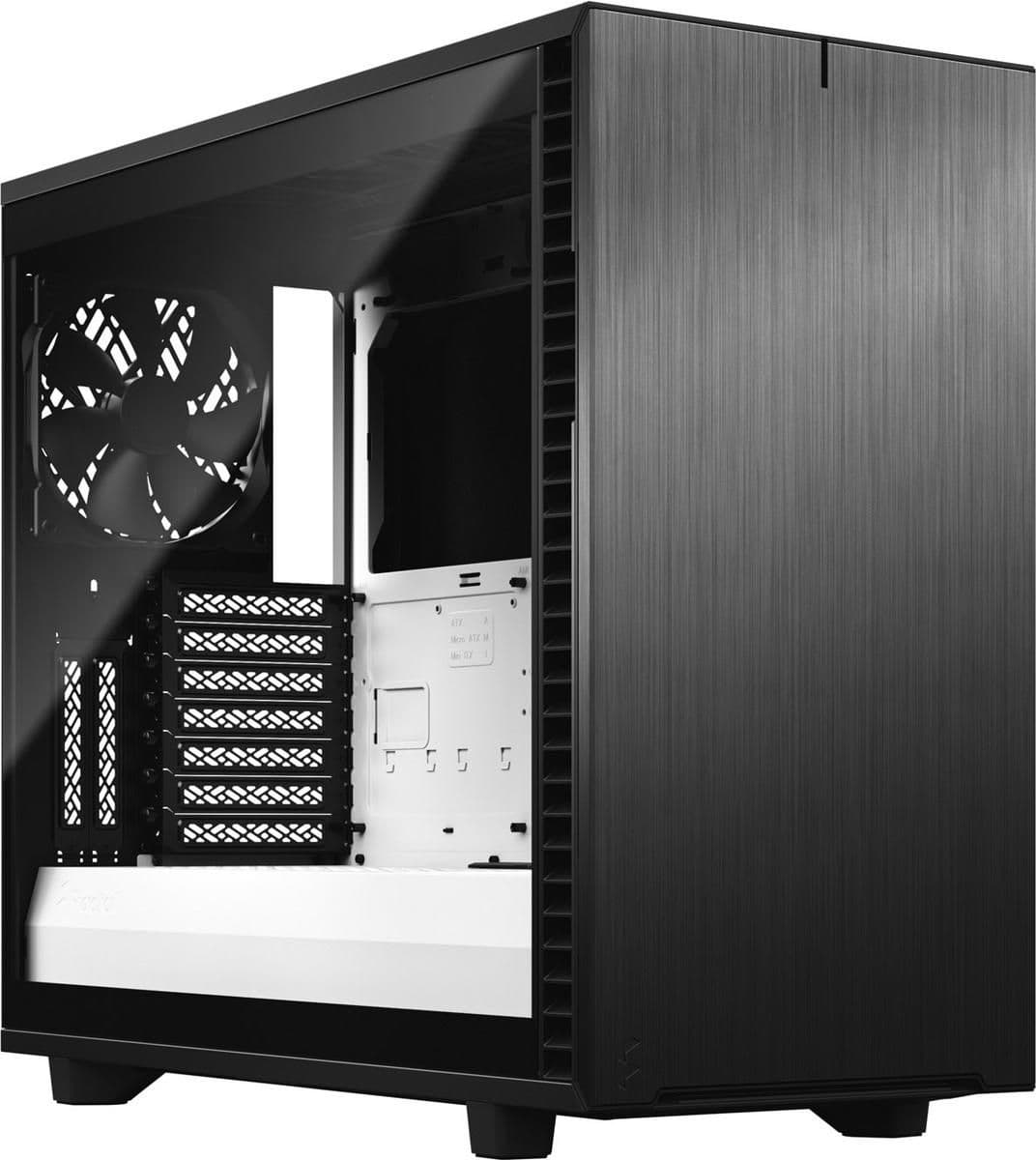 Fractal Design Define 7 ATX Mid Tower Black / White with Tempered Glass Side Panel and Front Panel: USB 3.2 Gen 2 Type-C, USB 3.2 Gen 1 Type-A, USB 2.0 Type-A image