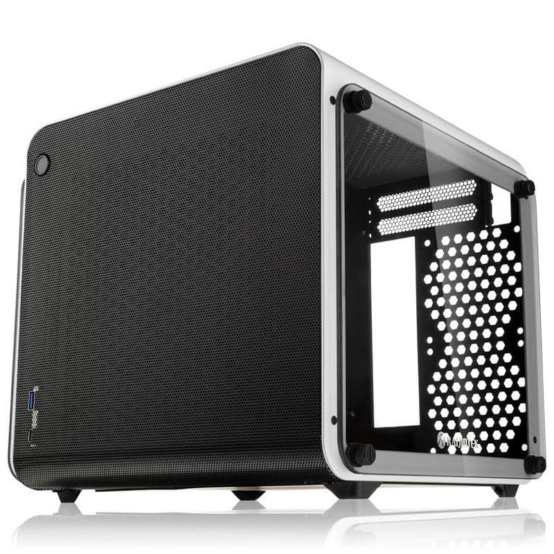 RAIJINTEK METIS EVO TGS Mini-ITX Desktop White Tempered Glass image