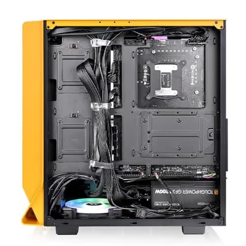 Thermaltake Ceres 350 MX ATX Mid Tower Yellow Tempered Glass Side Panel, USB 3.2 Gen 2 Type-C and USB 3.2 Gen 1 Type-A Front Panel image