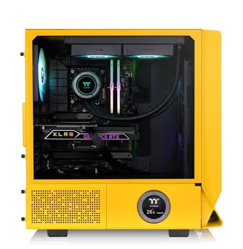 Thermaltake Ceres 350 MX ATX Mid Tower Yellow Tempered Glass Side Panel, USB 3.2 Gen 2 Type-C and USB 3.2 Gen 1 Type-A Front Panel image
