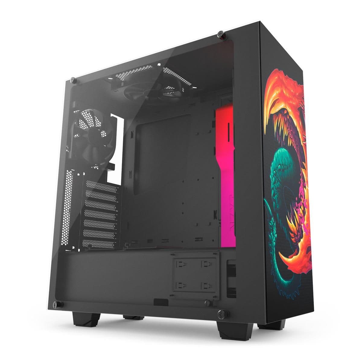NZXT S340 Elite ATX Mid Tower Hyper Beast Multicolor Tempered Glass Side Panel main image