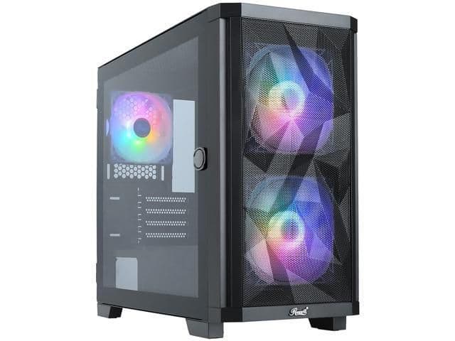 Rosewill SPECTRA C101 Micro ATX Mini Tower Black with Tempered Glass Side Panel and USB 3.2 Gen 2 Type-C, USB 3.2 Gen 1 Type-A main image