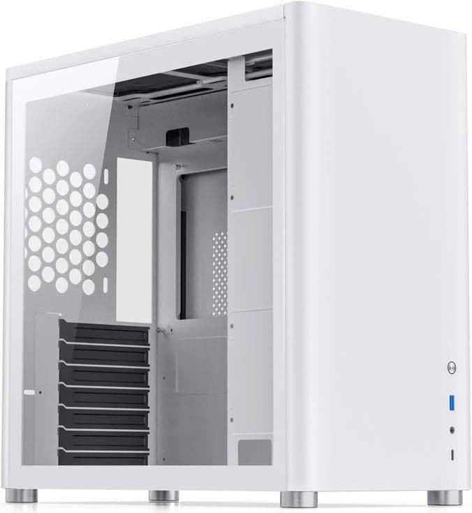 Jonsbo D40 ATX Mid Tower White with Tempered Glass Side Panel and USB 3.2 Gen 1 Type-C, USB 3.2 Gen 1 Type-A image