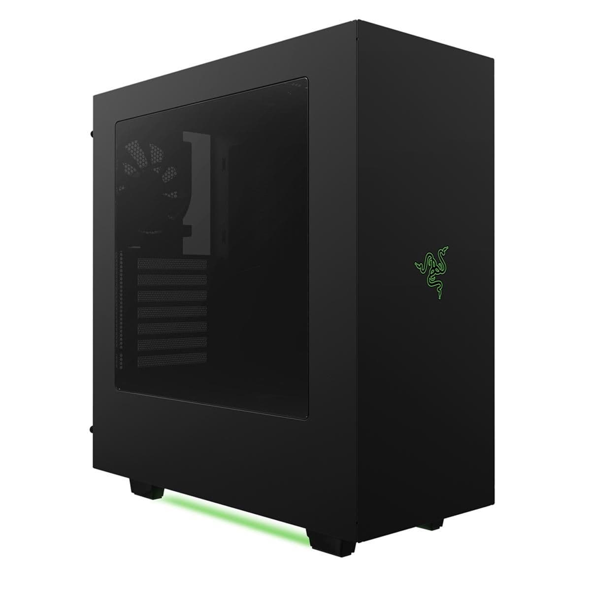 NZXT S340 Razer ATX Mid Tower Black / Green Acrylic Side Panel image