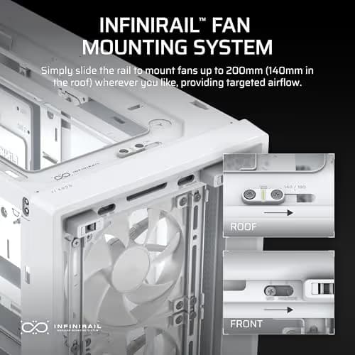Corsair FRAME 4000D RS Modular Mid-Tower ATX PC Case - White image