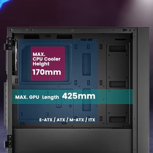 Vetroo AL800 EATX Full Tower  Black Tempered Glass Side Panel image