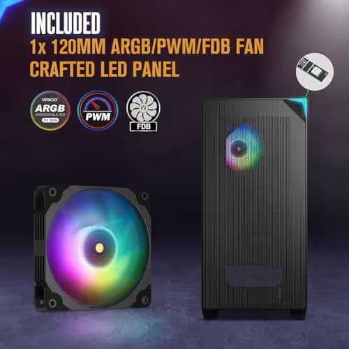 Vetroo AL800 EATX Full Tower  Black Tempered Glass Side Panel image
