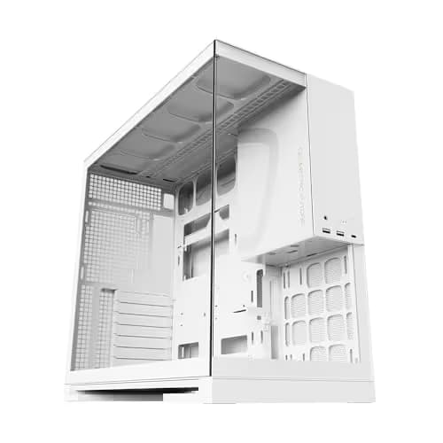 Geometric Future Model 5 Fanless ATX Mid Tower White Tempered Glass Side Panel main image