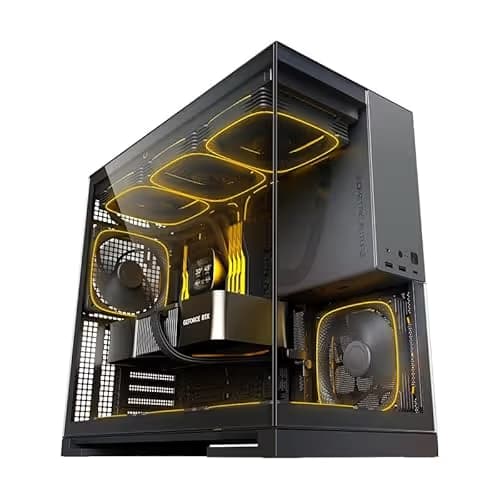 Geometric Future Model 5 ATX Mid Tower Black / Gray Tempered Glass Side Panel image