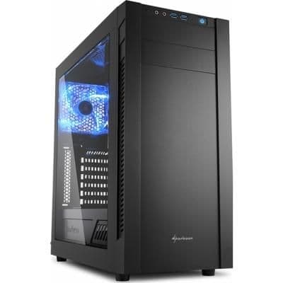 SHARKOON S25-V ATX Mid Tower Blue Acrylic Side Panel, USB 3.2 Gen 1 Type-A main image