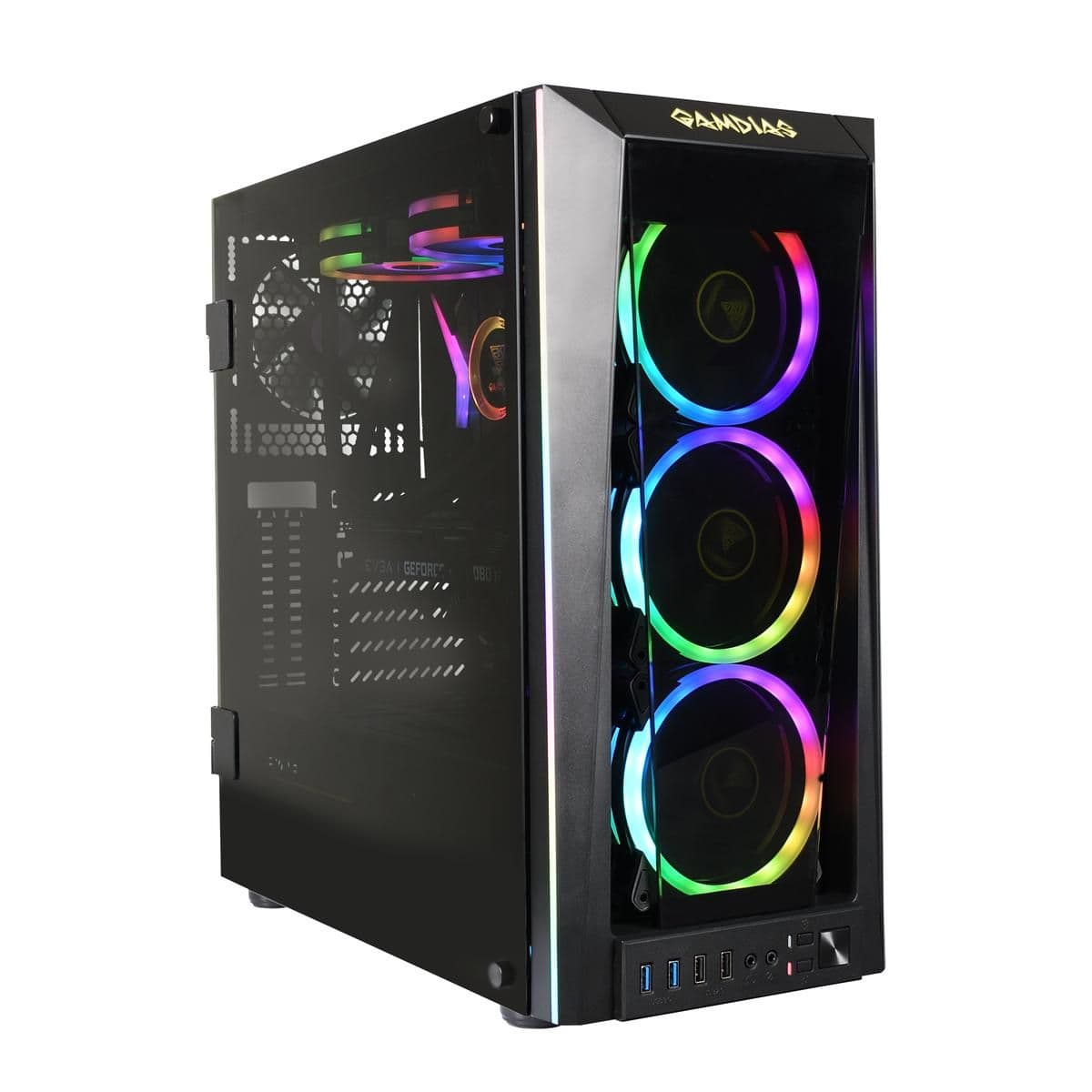 GAMDIAS TALOS M1B ATX Mid Tower Black Tempered Glass main image