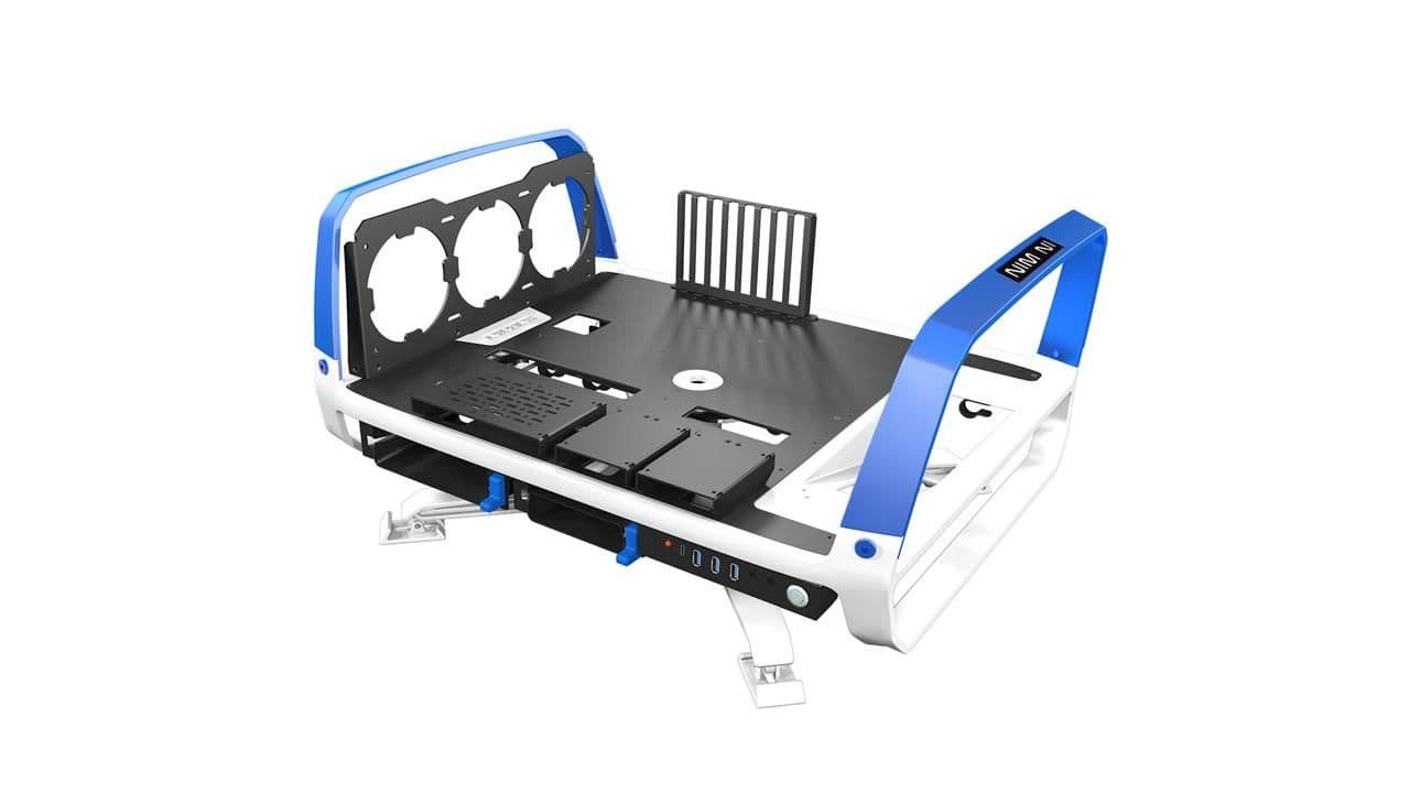 In Win X-Frame 2.0 ATX Test Bench White / Blue USB 3.2 Gen 2 Type-C USB 3.2 Gen 1 Type-A image