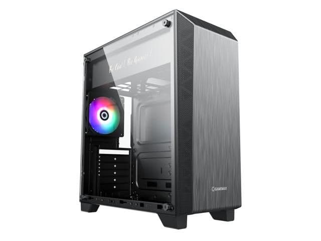 GameMax Nova N5 ATX Mid Tower Black with Tempered Glass Side Panel and USB 3.2 Gen 1 Type-A Front Panel image