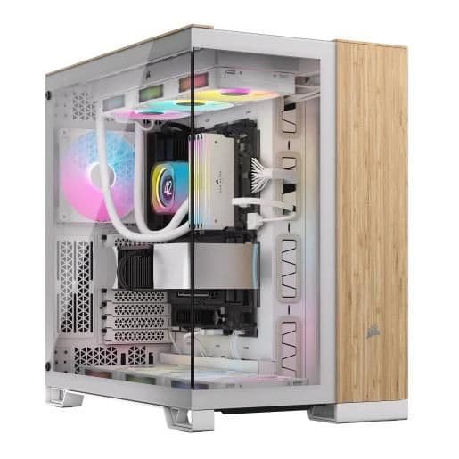 Corsair 6500X ATX Mid Tower White / Bamboo Wood Tempered Glass image