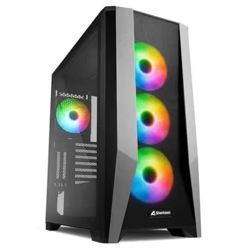 SHARKOON TG7M RGB ATX Mid Tower Black Tempered Glass main image