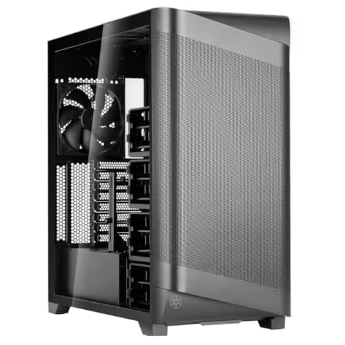 Silverstone SETA A2 ATX Mid Tower Black with Tempered Glass Side Panel and USB 3.2 Gen 2 Type-C, USB 3.2 Gen 1 Type-A main image