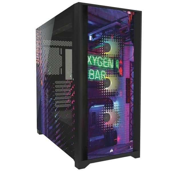 Corsair iCUE 5000X RGB SIGNATURE SERIES Mid-Tower Smart Case — Neon Night image