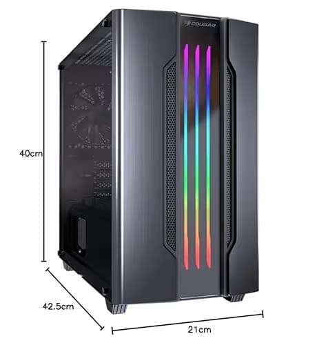 Cougar Gemini M MicroATX Mini Tower Black Tempered Glass Side Panel image