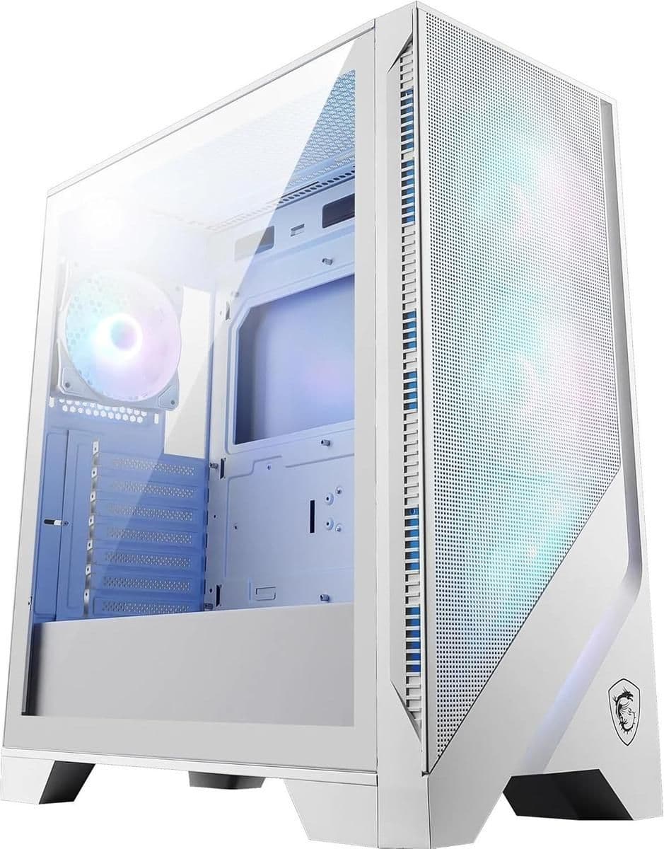 MSI MAG FORGE 320R AIRFLOW ATX Mid Tower White with Tempered Glass Side Panel and USB 3.2 Gen 1 Type-A main image