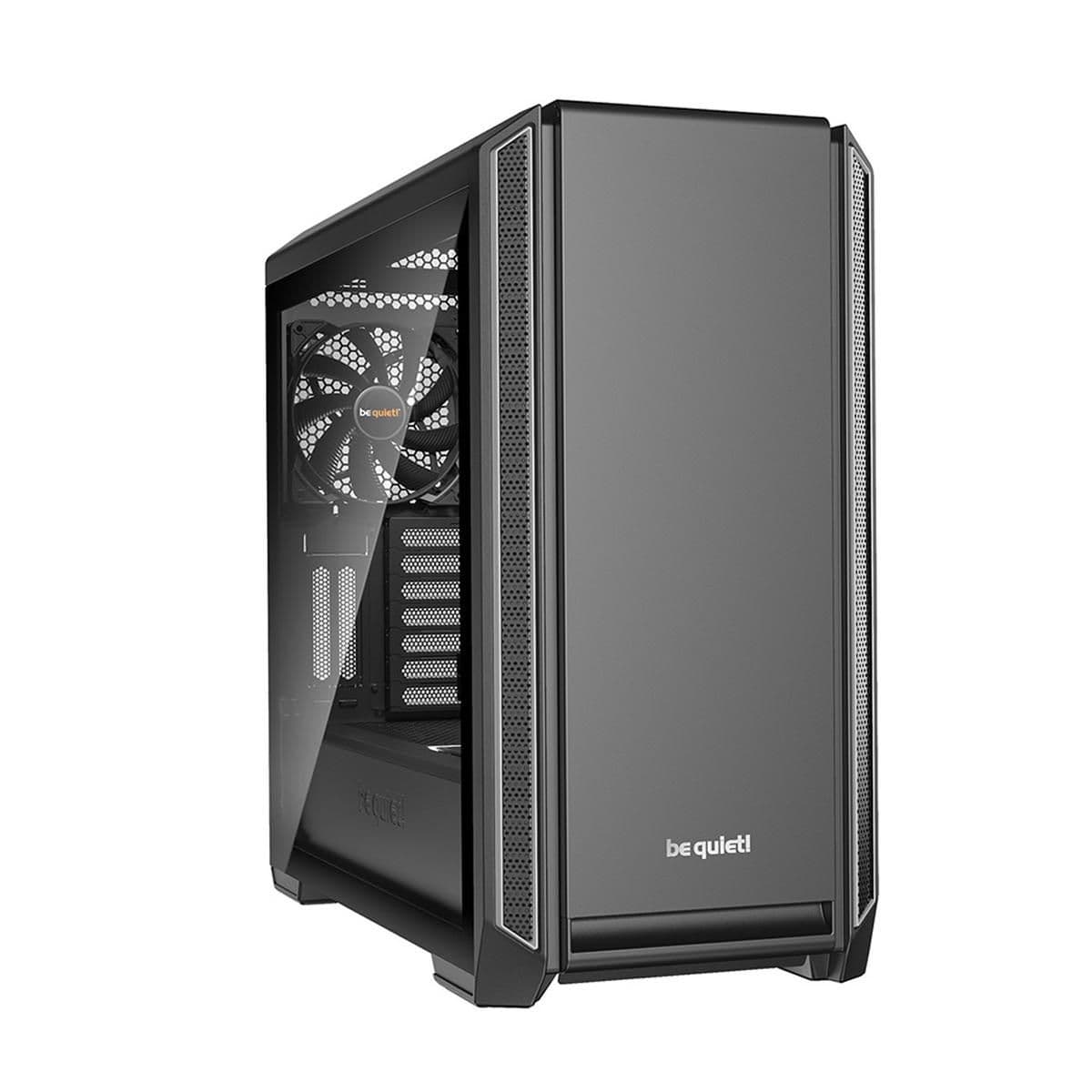 be quiet! Silent Base 601 ATX Mid Tower Black / Silver with Tempered Glass Side Panel and USB 3.2 Gen 1 Type-A USB 2.0 Type-A image