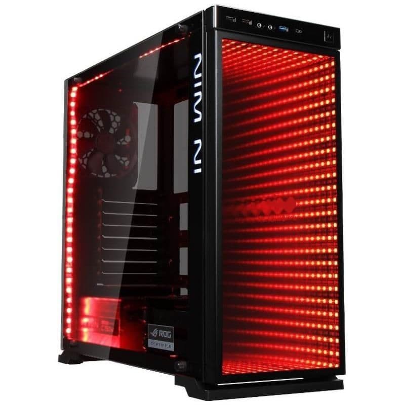 In Win 805 Infinity ATX Mid Tower Black with Tempered Glass Side Panel and USB 3.2 Gen 2 Type-C, USB 3.2 Gen 1 Type-A, USB 2.0 Type-A main image