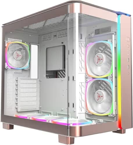 Montech KING 95 PRO ATX Mid Tower Pink Tempered Glass Side Panel main image