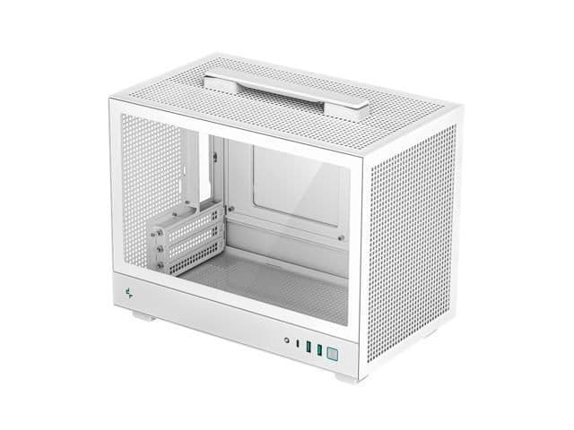 Deepcool CH160 Mini-ITX Desktop White Tempered Glass Side Panel main image