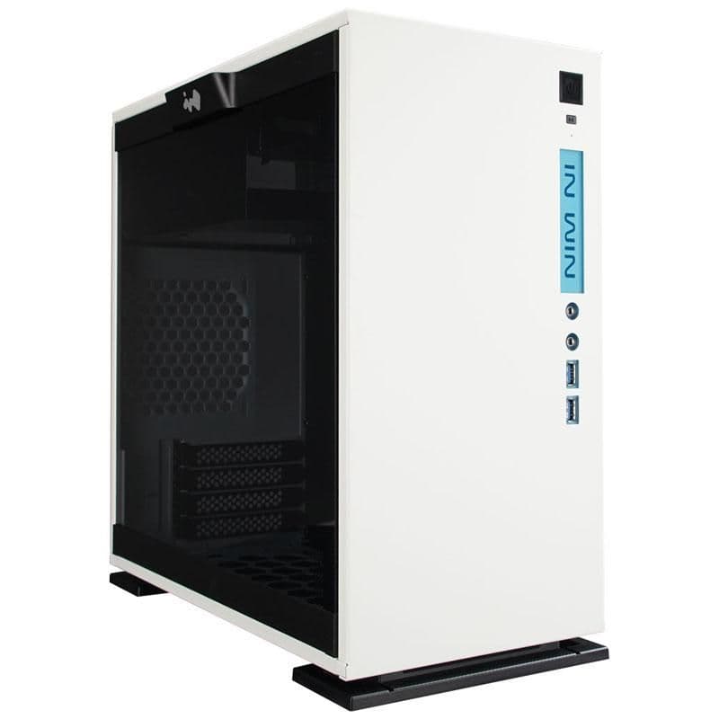 In Win 301 Micro ATX Mini Tower White / Blue with Tempered Glass Side Panel and USB 3.2 Gen 1 Type-A Front Panel main image