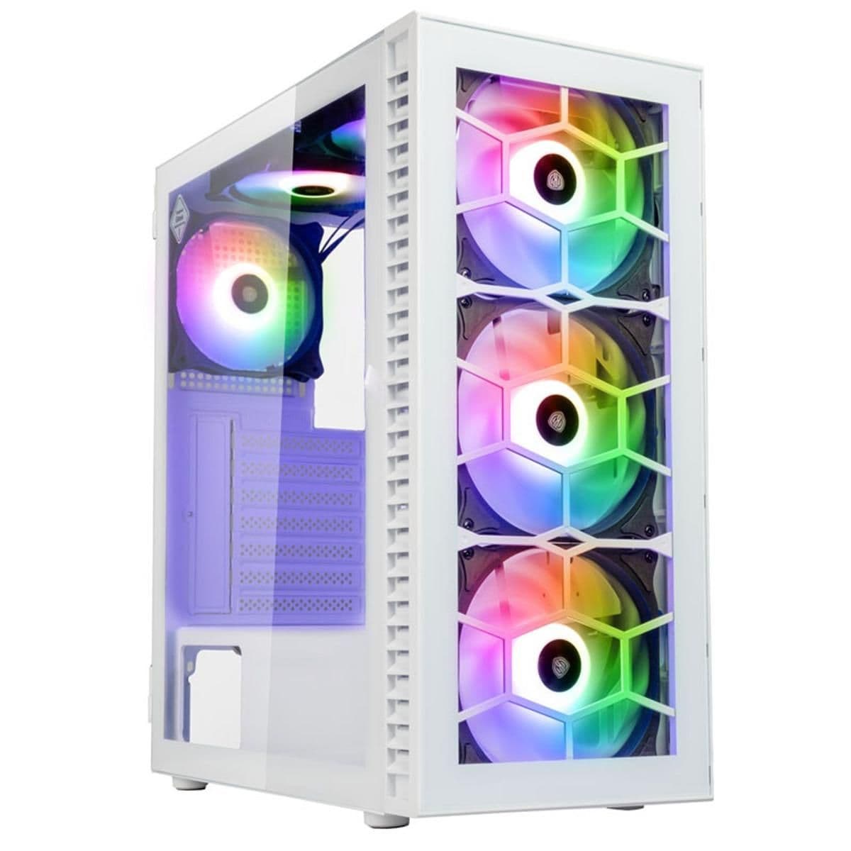KOLINK Observatory HF ATX Mid Tower White Tempered Glass ARGB image