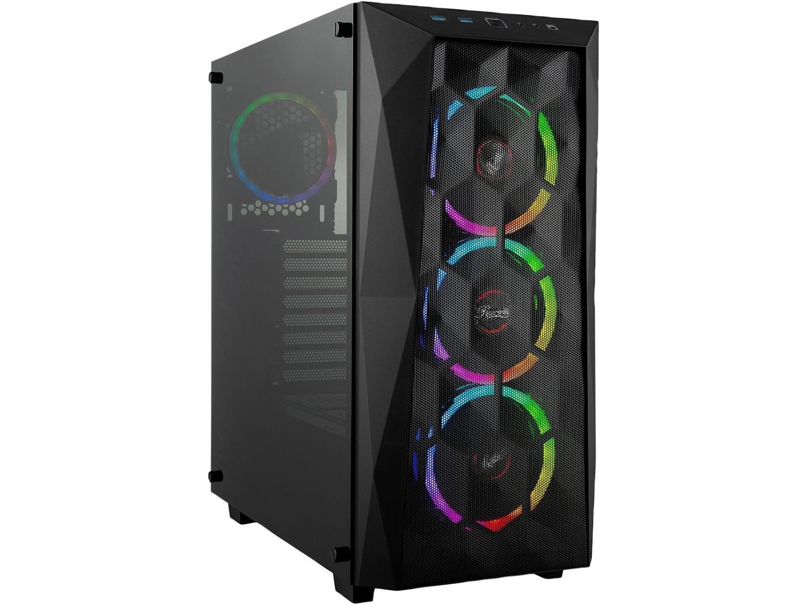 Rosewill SPECTRA X ATX Mid Tower Black with Tempered Glass Side Panel and USB 3.2 Gen 1 Type-A main image