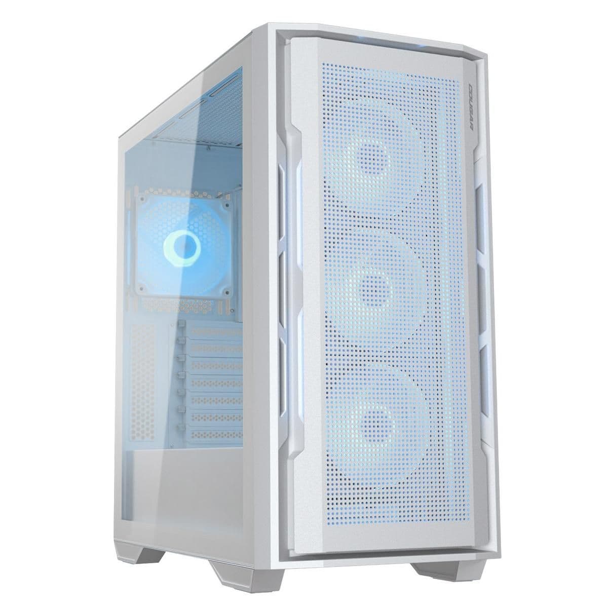 Cougar Uniface ATX Mid Tower White RGB Tempered Glass Side Panel image