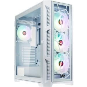 RAIJINTEK Ponos Ultra TG4 ATX Mid Tower White Tempered Glass Side Panel image