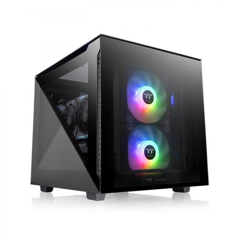 Thermaltake Divider 200 TG Micro ATX Mini Tower Black with Tempered Glass Side Panel main image