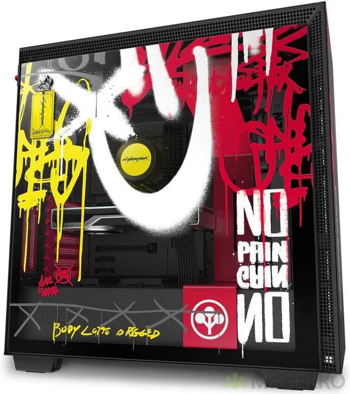 NZXT Cyberpunk 2077 H710i ATX Mid Tower Red / Black Tempered Glass Side Panel main image