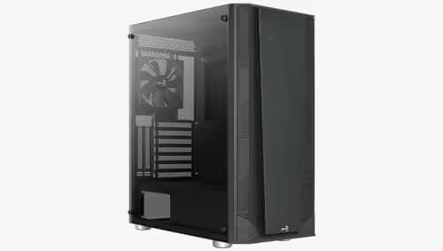 Aerocool Prism V1 ATX Mid Tower Black Tempered Glass Side Panel main image