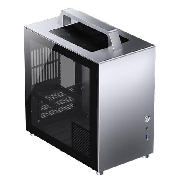 Jonsbo T8 PLUS Mini-ITX Desktop Silver/Black Tempered Glass Side Panel image