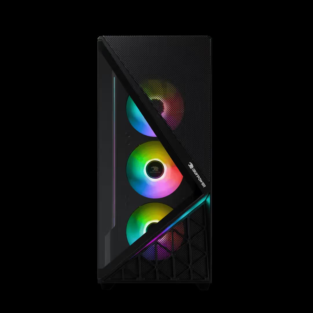 iBuypower Slate 9 Mesh ATX Mid Tower Black with Mesh, Tempered Glass Side Panel image