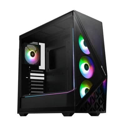 iBuypower Slate 9 Mesh ATX Mid Tower Black with Mesh, Tempered Glass Side Panel main image