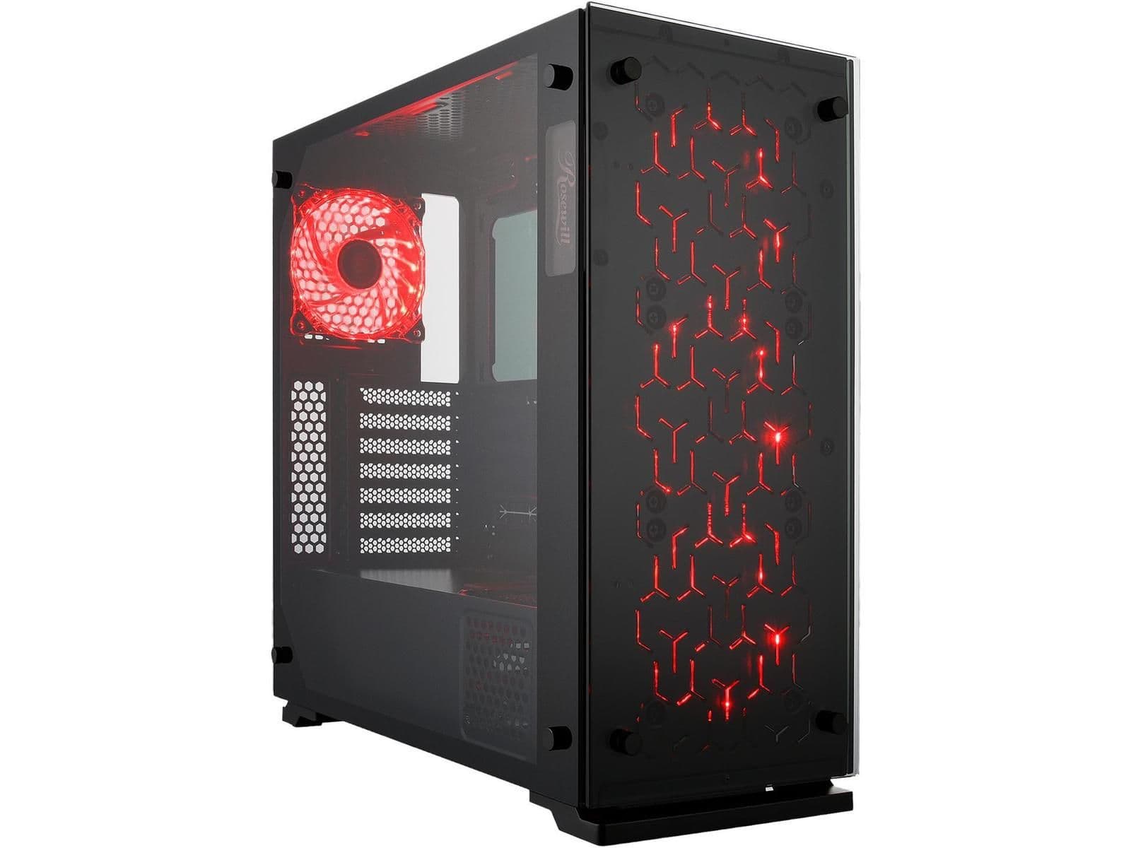 Rosewill PRISM T500 ATX Mid Tower Black with Tempered Glass Side Panel and USB 3.2 Gen 1 Type-A, USB 2.0 Type-A main image
