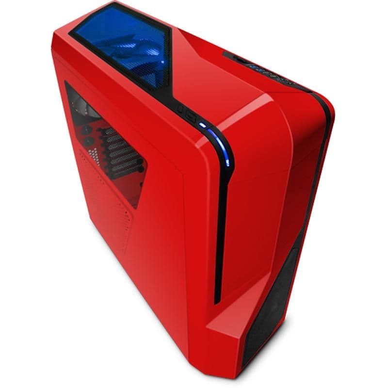 NZXT Phantom 410 ATX Mid Tower Red / Black Acrylic Side Panel, USB 3.2 Gen 1 Type-A, USB 2.0 Type-A main image