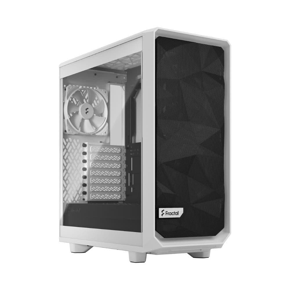 Fractal Design Meshify 2 Compact Lite ATX Mid Tower White with Tempered Glass Side Panel and USB 3.2 Gen 1 Type-A main image