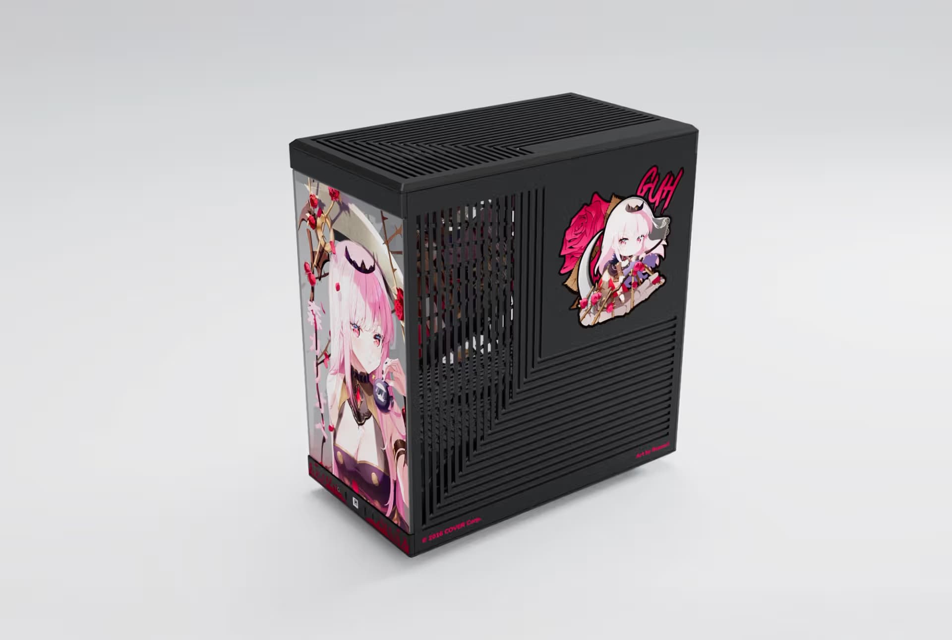HYTE Mori Calliope Y40 ATX Mid Tower Black / Pink with Tempered Glass Side Panel image